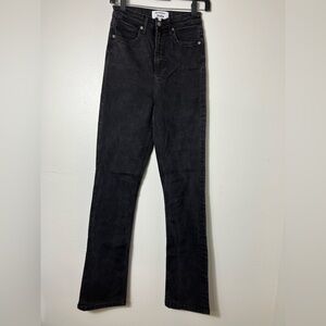 Reformation Jeans Wynn Ultra High Rise Slim Straight‎ Sz 27 Black Comfort